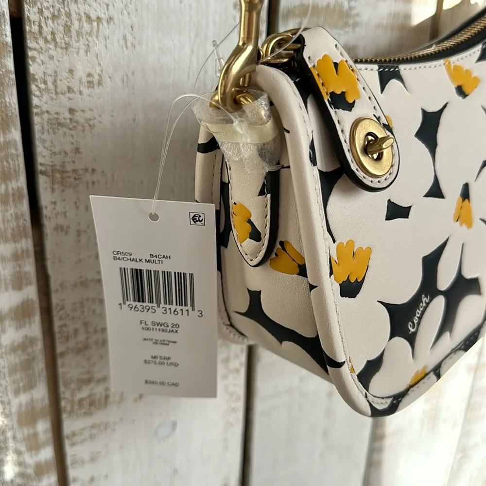 Coach Swinger 20 Floral Print Shoulder Mini Bag NWT - Picture 2 of 8